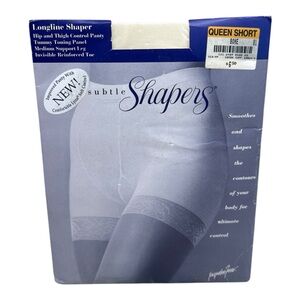 VTG Jacqueline Ferrar Subtle Shapers Longline Shaper Pantyhose Queen Short Bone